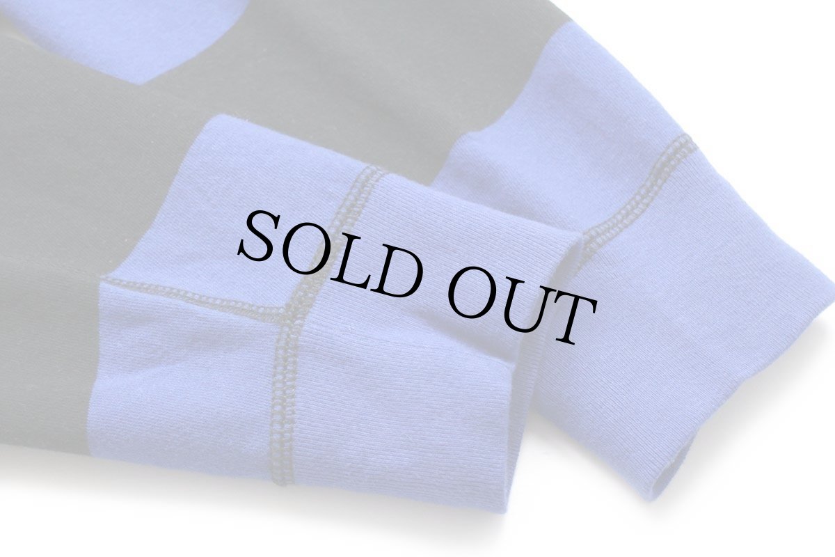 画像6: ポロ ラルフローレン 太ボーダー スウェット ジップパーカー 青×黒 ボーイズL (6)