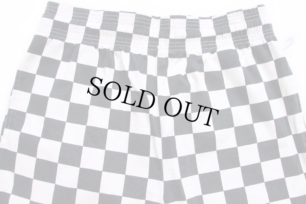 画像4: COOKMAN クックマン WAITER'S PANTS チェッカーフラッグ ストレッチ コットン シェフパンツ 白×黒 L (4)