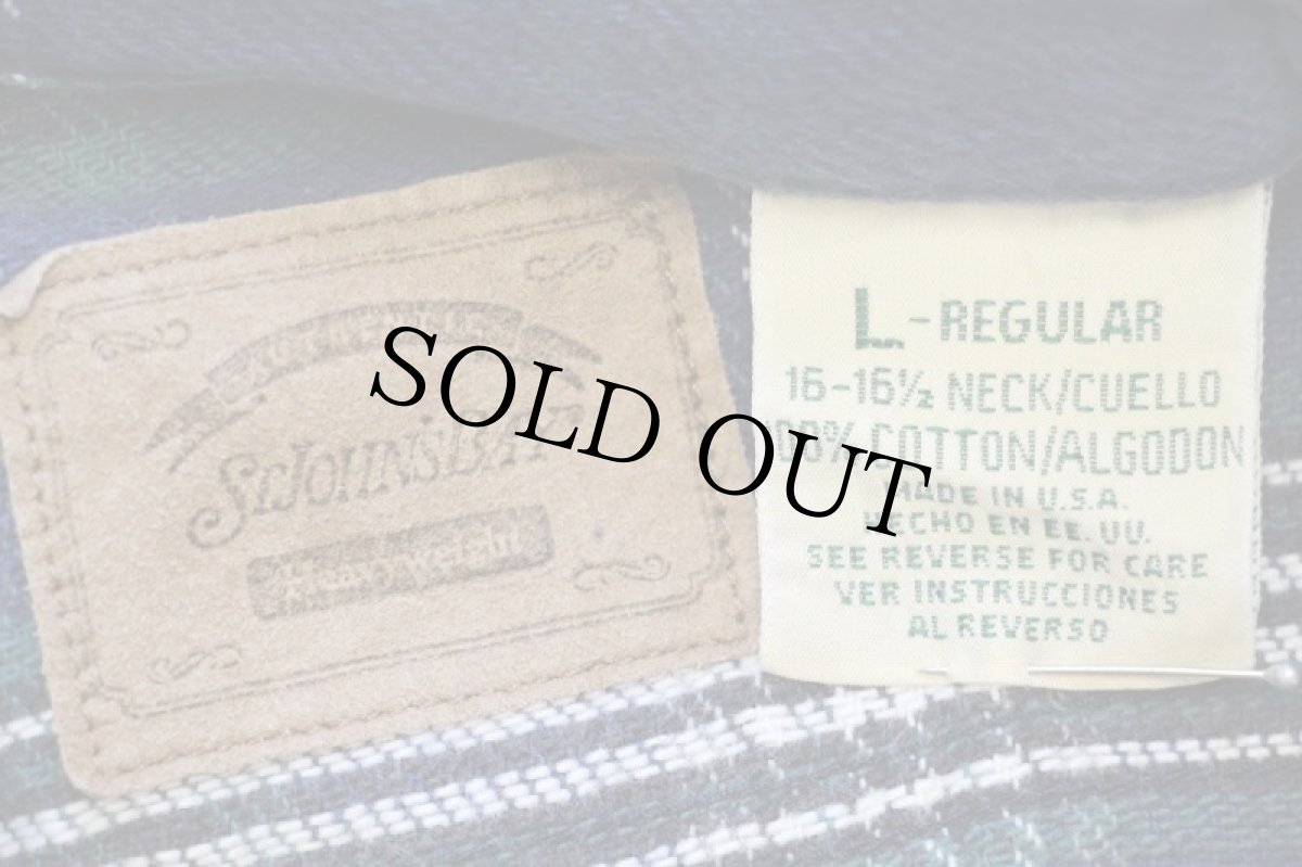 画像4: 90s USA製 STJOHN'SBAY チェック コットン フランネルシャツ L-R (4)