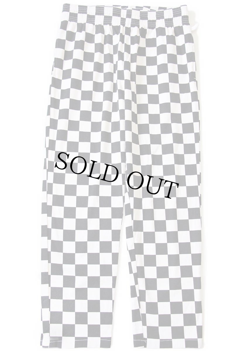 画像2: COOKMAN クックマン WAITER'S PANTS チェッカーフラッグ ストレッチ コットン シェフパンツ 白×黒 L (2)