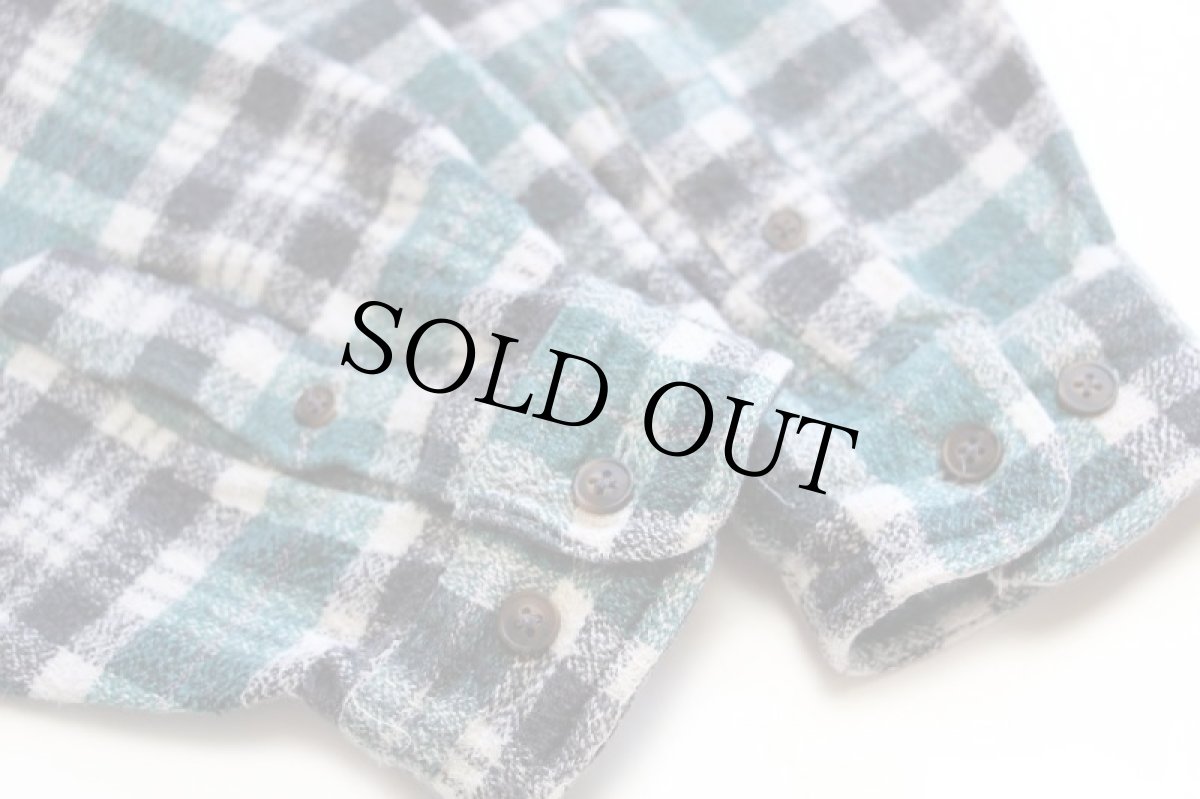 画像6: 90s NATIVE HABITAT PLANET EARTH チェック コットン アムンゼン ネルシャツ M (6)