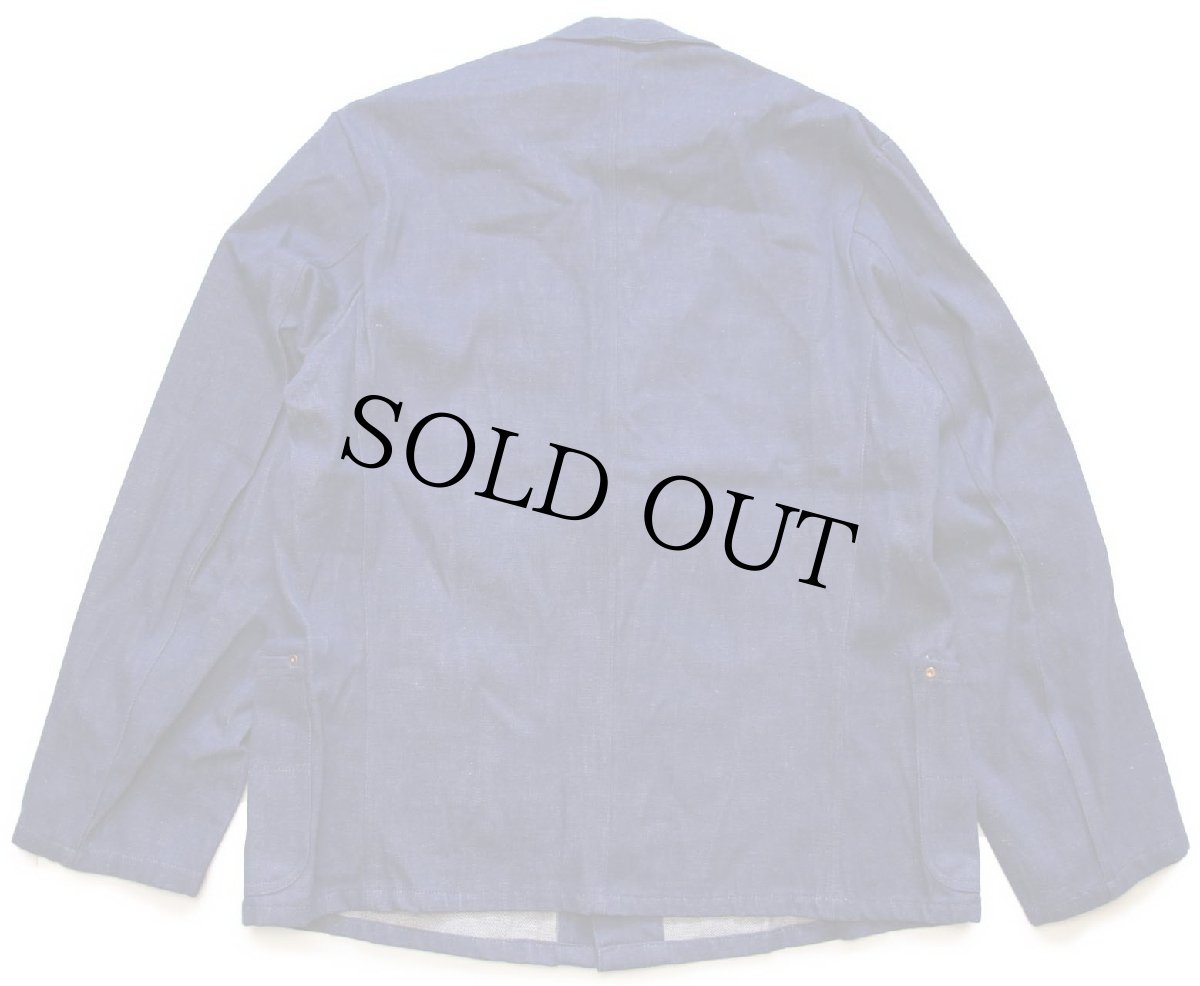 画像2: デッドストック★70s KEMPEL ユーロ ワーク 比翼 デニム カバーオール 52 (2)