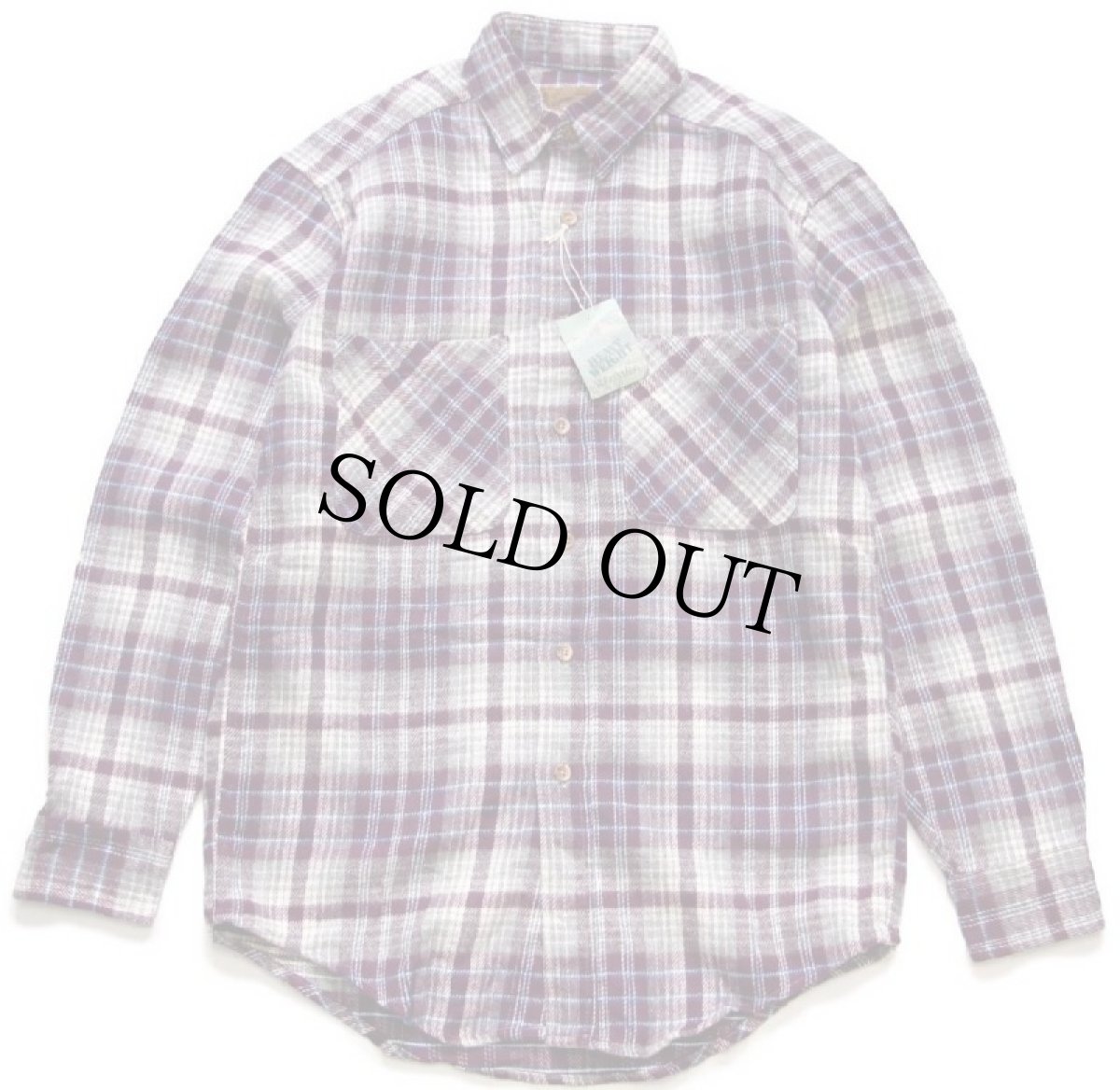 画像2: デッドストック★90s STJOHN'SBAY オンブレチェック コットン フランネルシャツ S (2)
