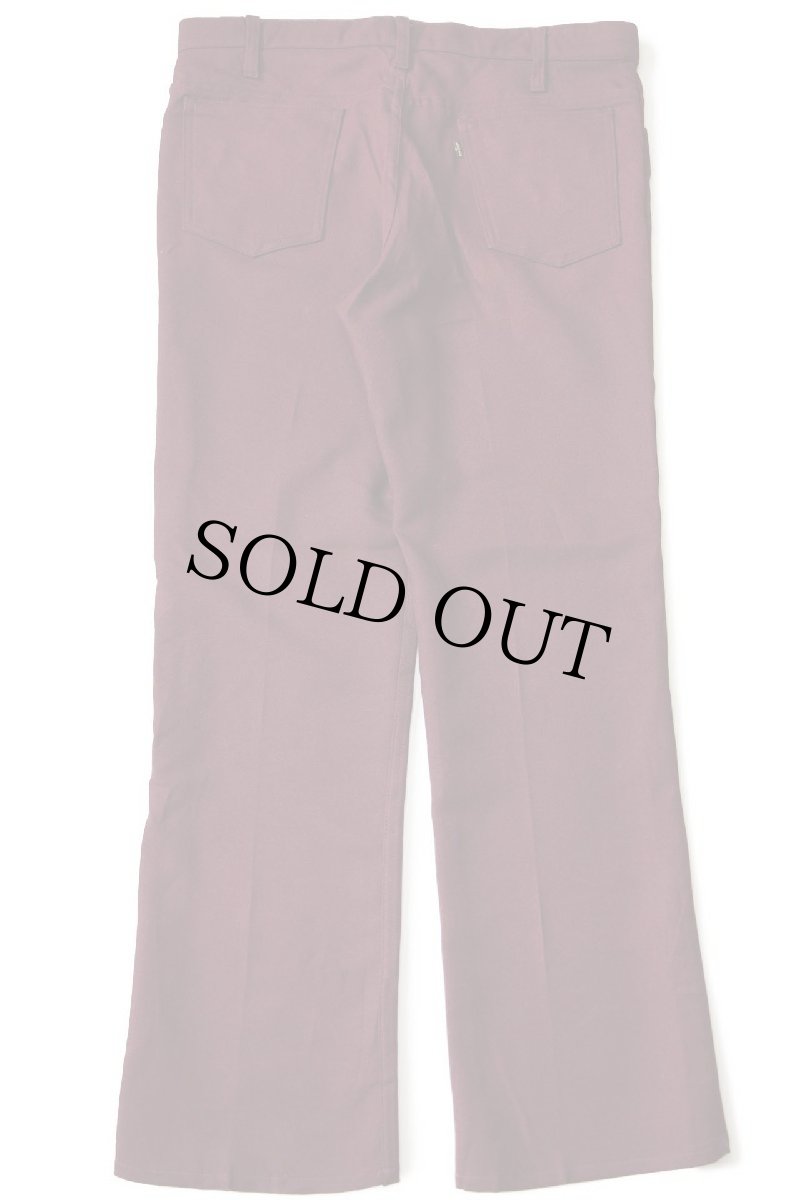 画像3: 90s USA製 Levi'sリーバイス 517 ポリエステルパンツ バーガンディ w35 L32★89 スタプレ (3)