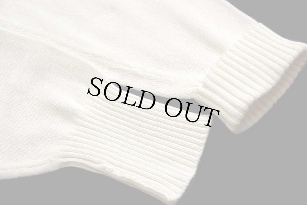 画像6: 90s ポロ ラルフローレン ワンポイント コットンニット ポロシャツ ナチュラル M★セーター (6)