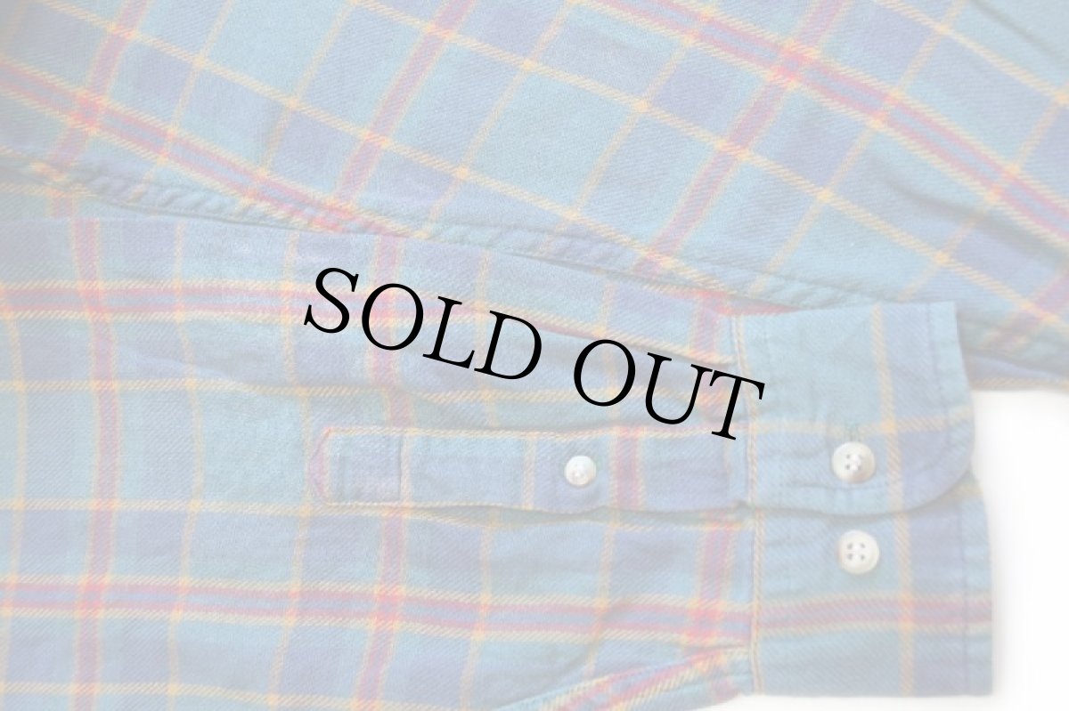 画像5: 90s GAPギャップ タータンチェック ボタンダウン コットン フランネルシャツ M (5)