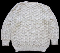 画像2: 90s USA製 DOCKERSドッカーズ ロールネック 立体編み コットンニット セーター ベージュ ミックス M★Levi'sリーバイス (2)