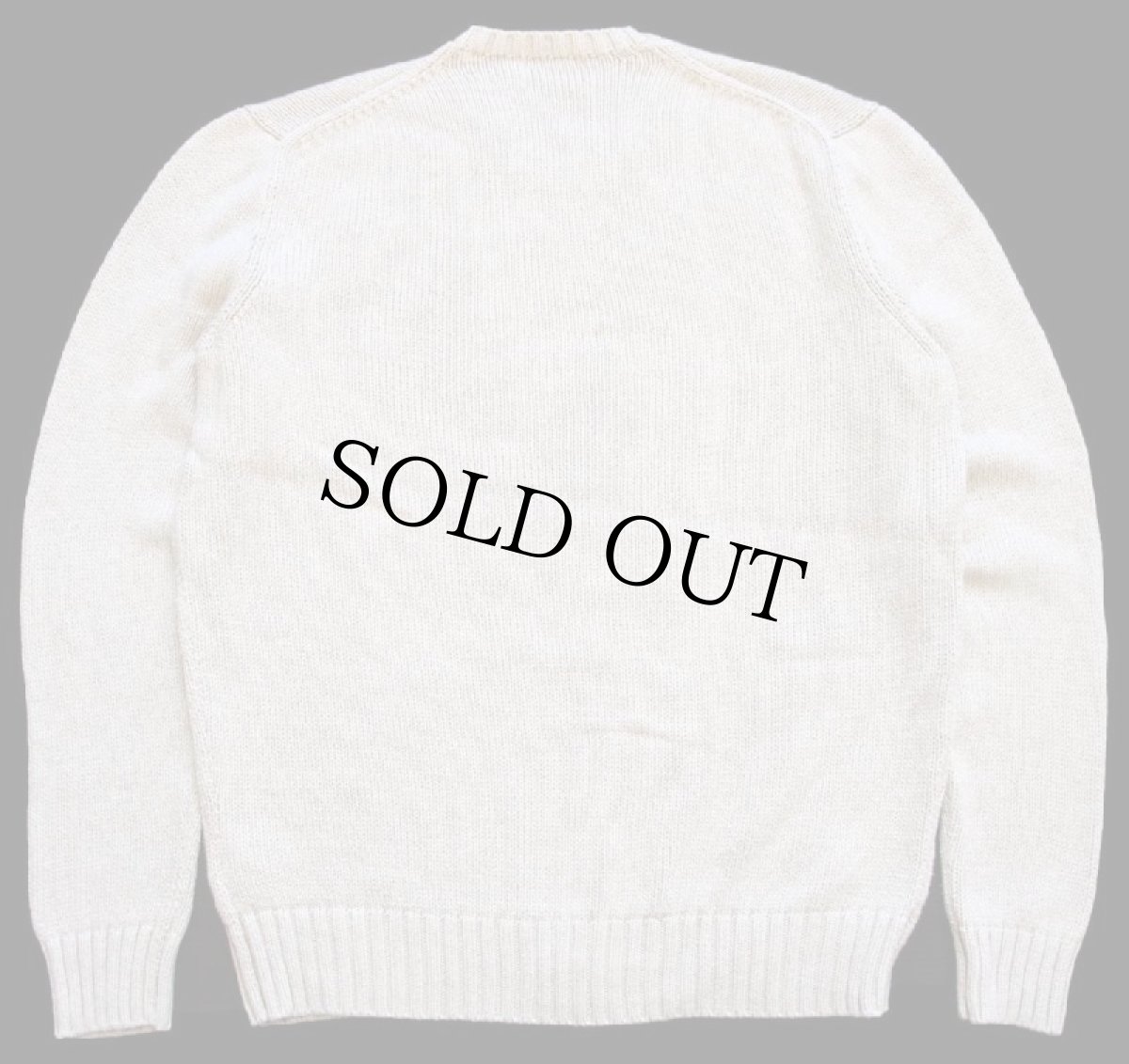 画像2: ポロ ラルフローレン ワンポイント コットンニット セーター ベージュ M (2)