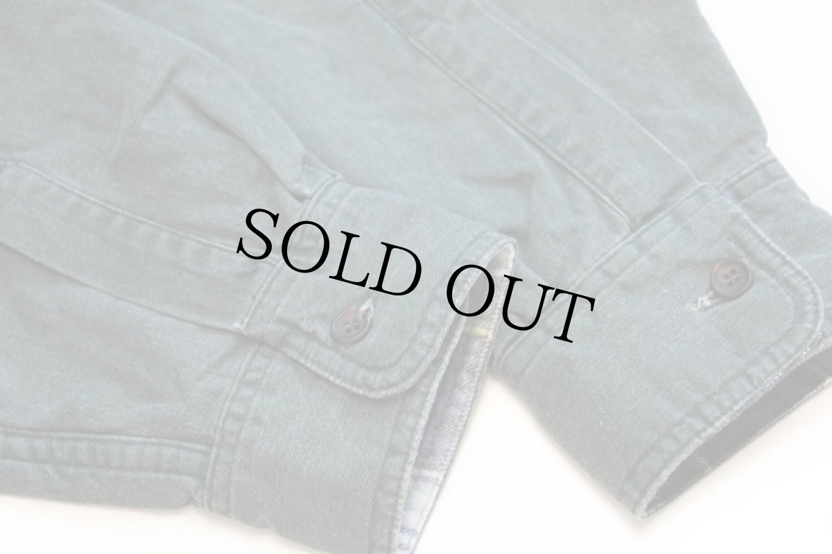 画像6: 90s カナダ製 L.L.Bean タータンチェック ネルライナー コットン ラインドハリケーンシャツ モスグリーン L (6)