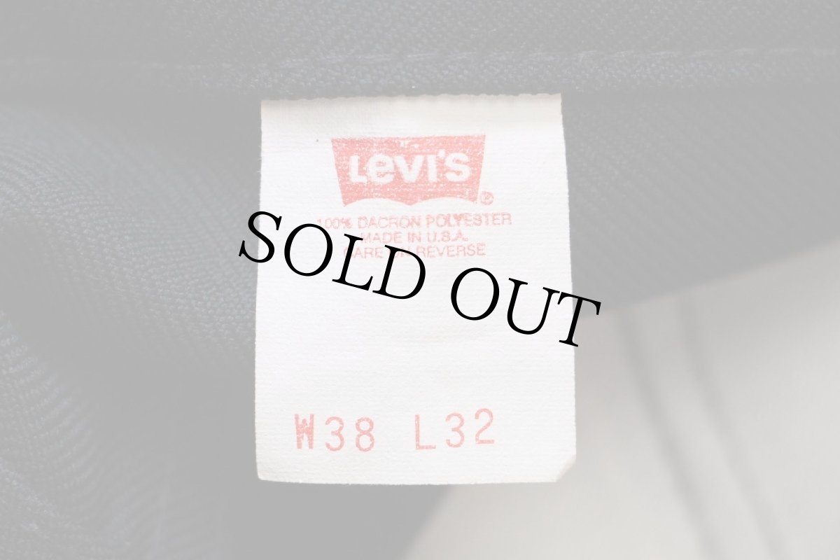 画像6: 90s USA製 Levi'sリーバイス 517 ポリエステルパンツ 黒 w38★74 スタプレ (6)