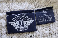 画像4: 90s USA製 DOCKERSドッカーズ ロールネック 立体編み コットンニット セーター ベージュ ミックス M★Levi'sリーバイス (4)