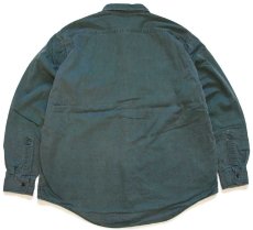 画像2: 90s カナダ製 L.L.Bean タータンチェック ネルライナー コットン ラインドハリケーンシャツ モスグリーン L (2)