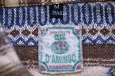 画像4: 90s CLUB D'AMINGO ラグ柄 織り柄 コットン ネルシャツ M (4)