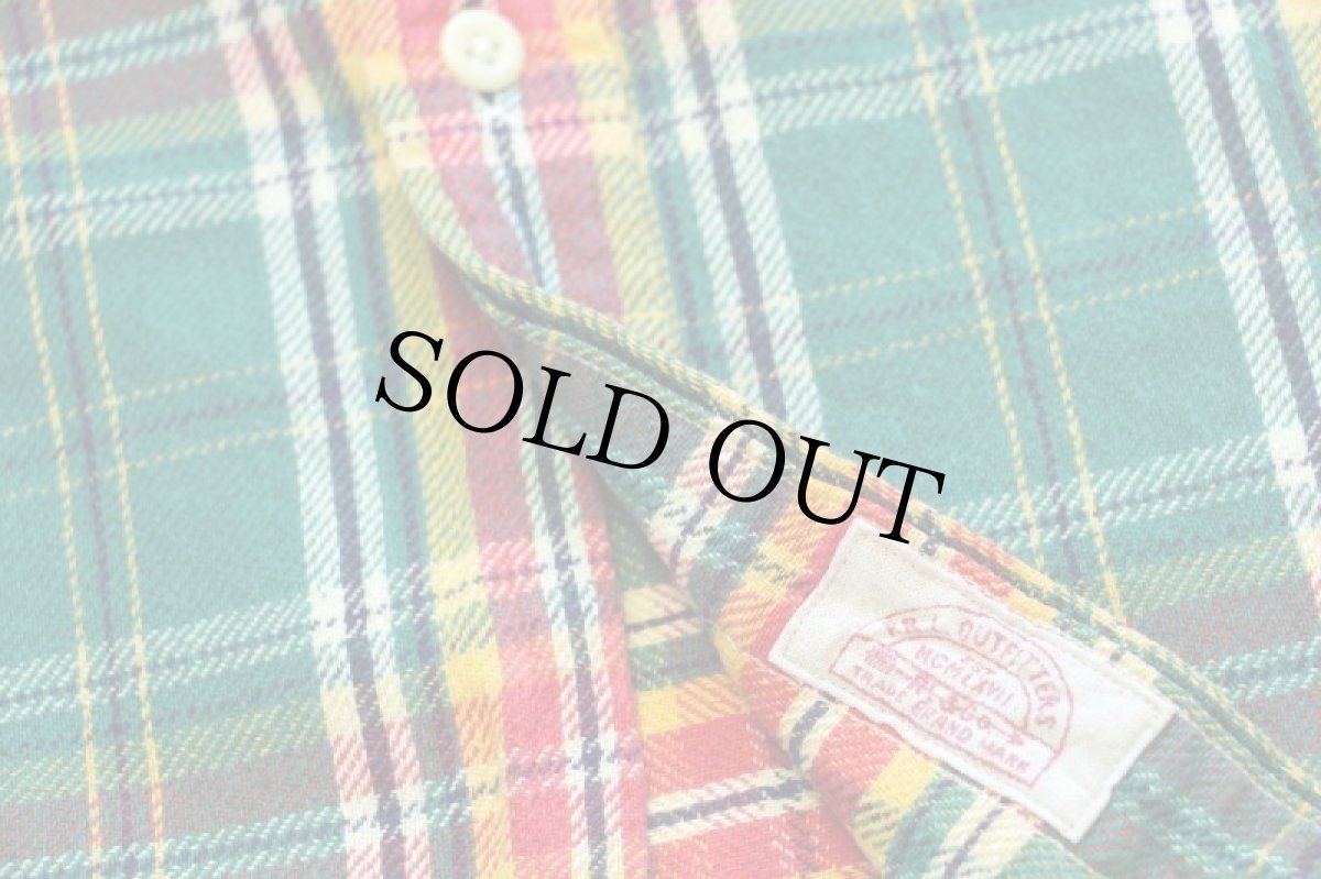 画像6: 00s ポロ ラルフローレン マドラスチェック コットン フランネルシャツ M★A インド綿 (6)