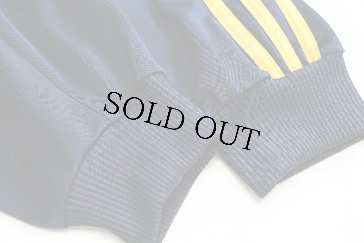 画像5: 00s adidasアディダス パフォーマンス ロゴ刺繍 トラックジャケット&パンツ セットアップ 紺×黄 M★ジャージ (5)