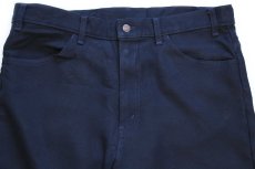 画像4: 90s USA製 Levi'sリーバイス 517 ポリエステルパンツ 紺 w38★84 スタプレ (4)