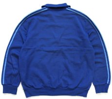 画像2: 70s adidasアディダス Pletenina トレフォイル ロゴ ハイネック トラックジャケット 紺×水色 8★ジャージ (2)