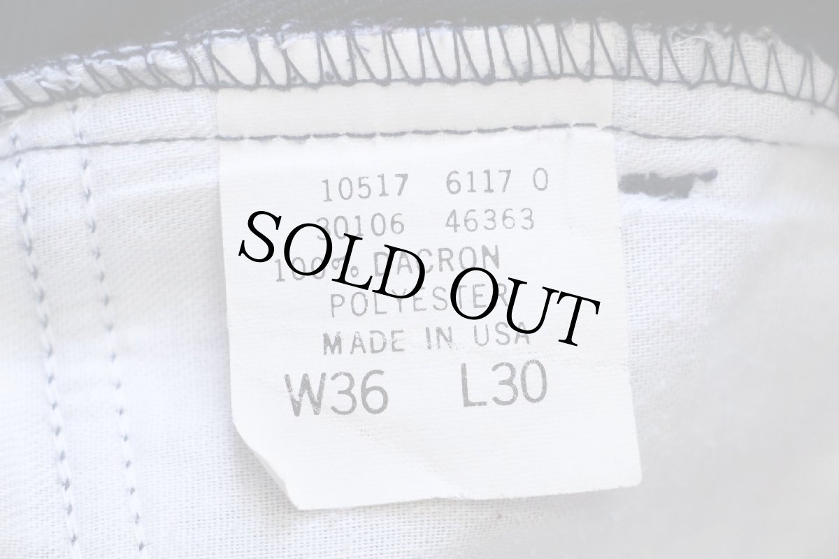 画像6: 80s USA製 Levi'sリーバイス 517 ポリエステルパンツ 紺 w36 L30★82 スタプレ (6)