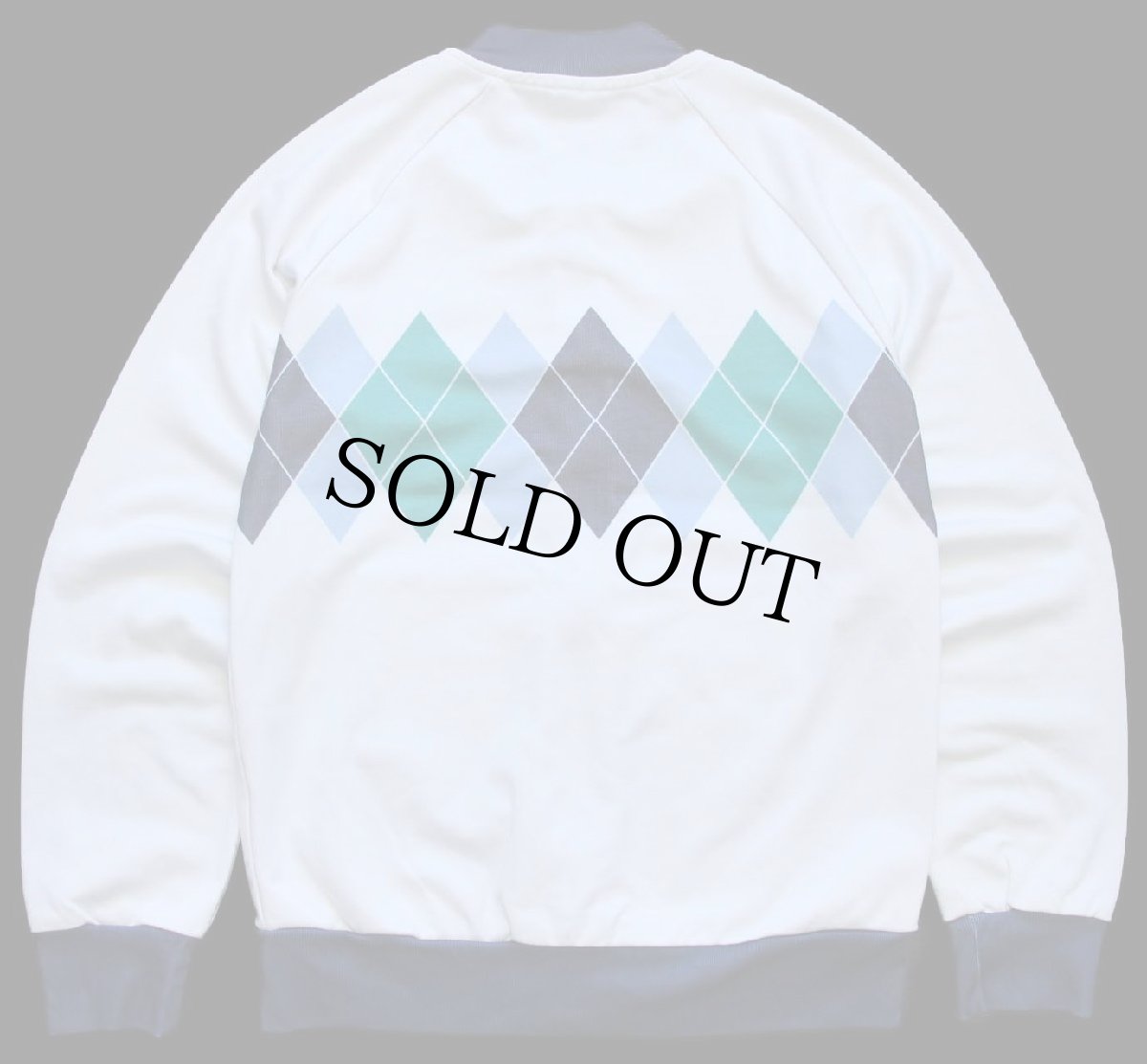 画像2: adidasアディダス トレフォイル ロゴ刺繍 アーガイル柄 イワンレンドル トラックジャケット 白 S★ジャージ (2)