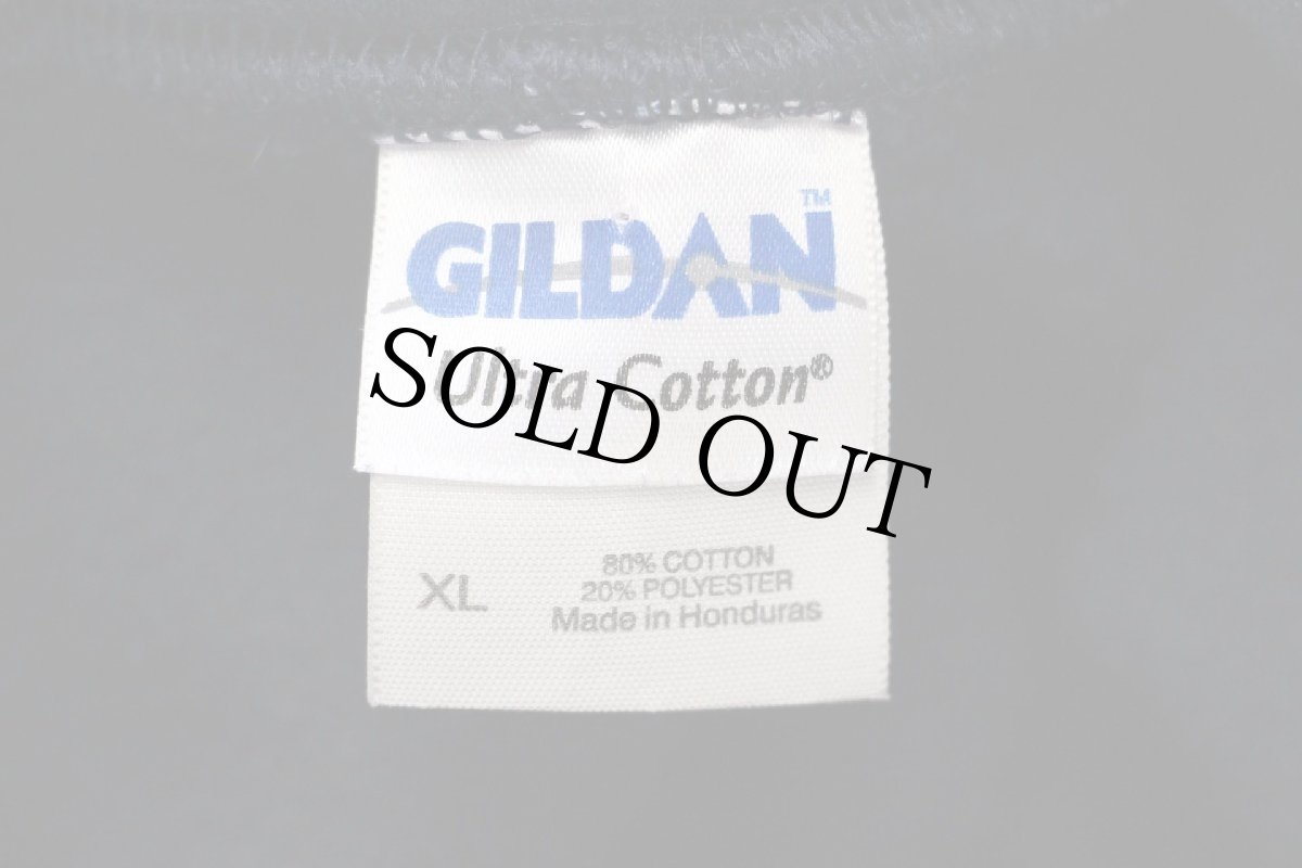 画像4: 00s us bank ロゴ スウェットパーカー ペンキ飛び 紺 XL (4)