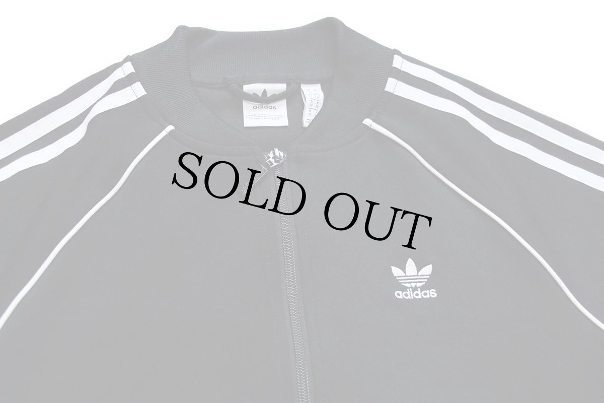 画像3: 未使用★adidasアディダス トレフォイル ロゴ刺繍 トラックジャケット 黒×白 S★ジャージ (3)