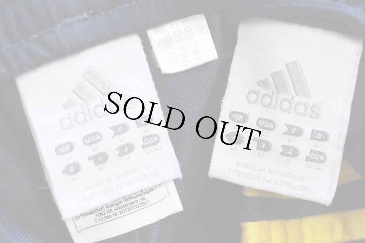 画像6: 00s adidasアディダス パフォーマンス ロゴ刺繍 トラックジャケット&パンツ セットアップ 紺×黄 M★ジャージ (6)