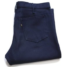 画像1: 80s USA製 Levi'sリーバイス 517 ポリエステルパンツ 紺 w36 L30★82 スタプレ (1)