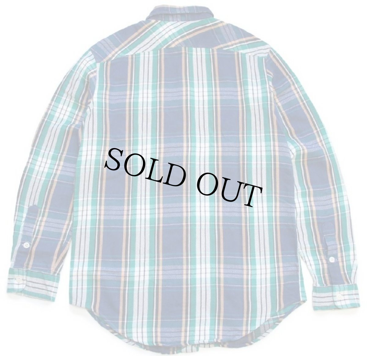 画像3: デッドストック★00s ポロ ラルフローレン マドラスチェック コットン フランネルシャツ M★インド綿 (3)