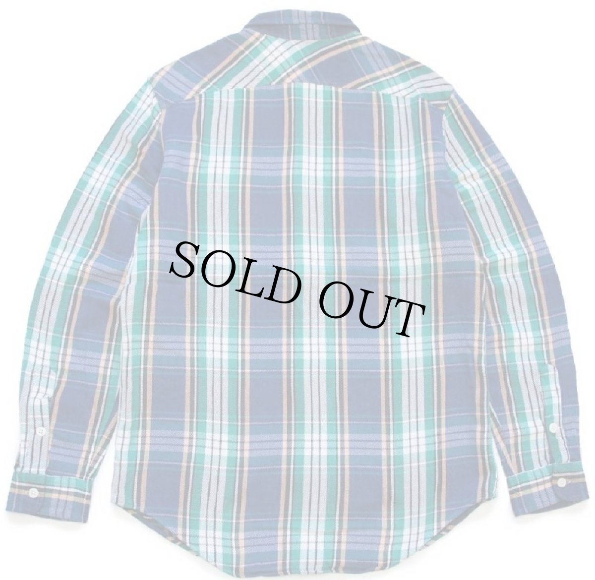 画像2: 00s ポロ ラルフローレン マドラスチェック コットン フランネルシャツ M★A インド綿 (2)