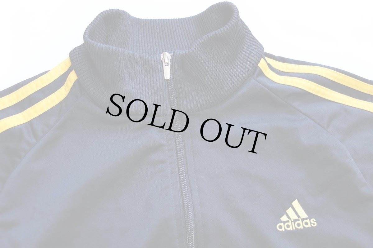 画像4: 00s adidasアディダス パフォーマンス ロゴ刺繍 トラックジャケット&パンツ セットアップ 紺×黄 M★ジャージ (4)
