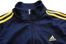 画像4: 00s adidasアディダス パフォーマンス ロゴ刺繍 トラックジャケット&パンツ セットアップ 紺×黄 M★ジャージ (4)