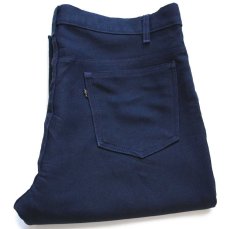 画像1: 90s USA製 Levi'sリーバイス 517 ポリエステルパンツ 紺 w38★84 スタプレ (1)