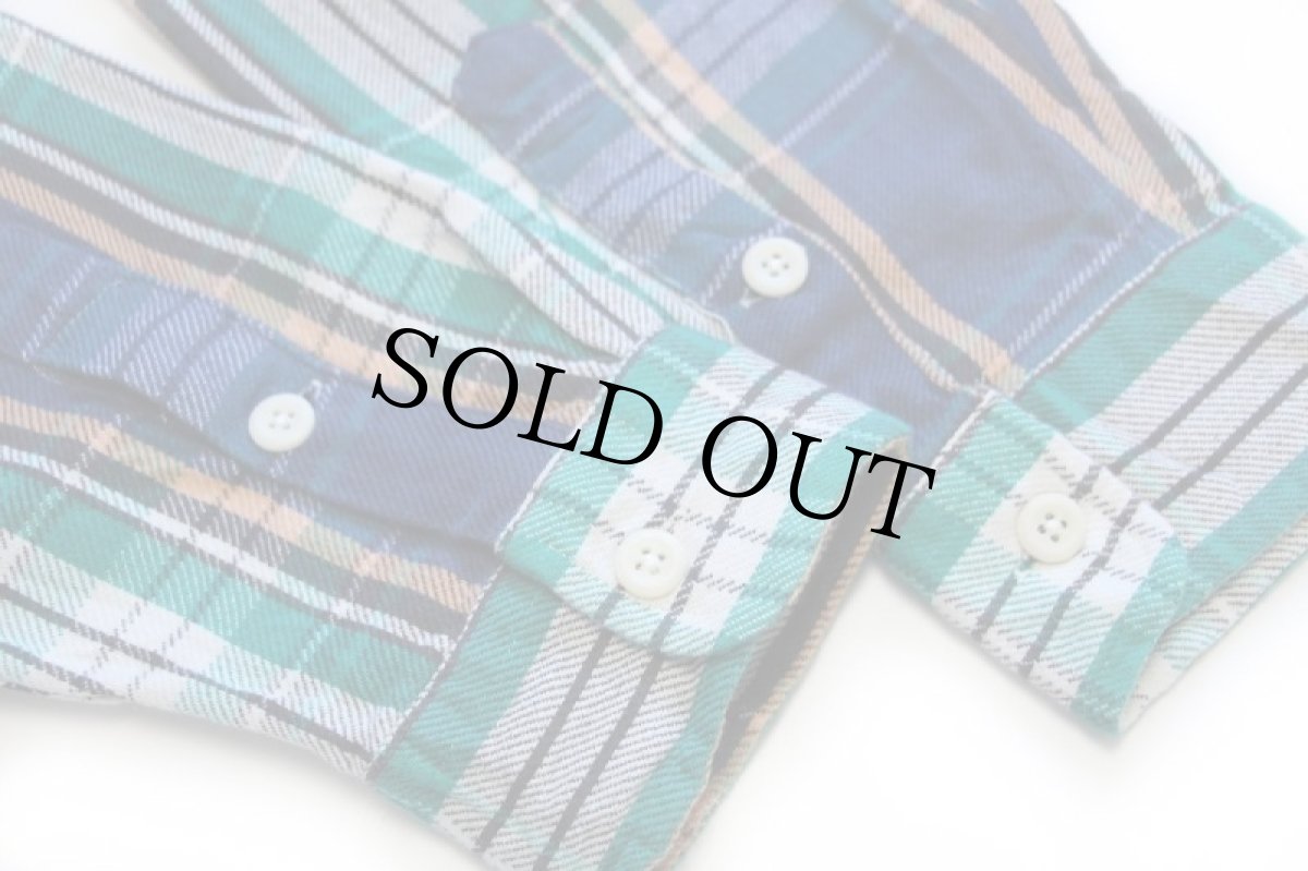 画像7: デッドストック★00s ポロ ラルフローレン マドラスチェック コットン フランネルシャツ M★インド綿 (7)