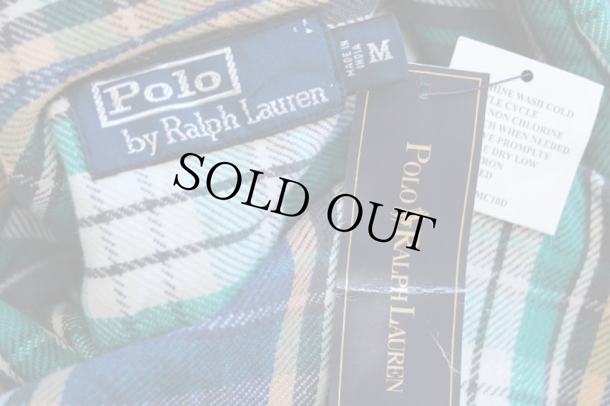 画像5: デッドストック★00s ポロ ラルフローレン マドラスチェック コットン フランネルシャツ M★インド綿 (5)