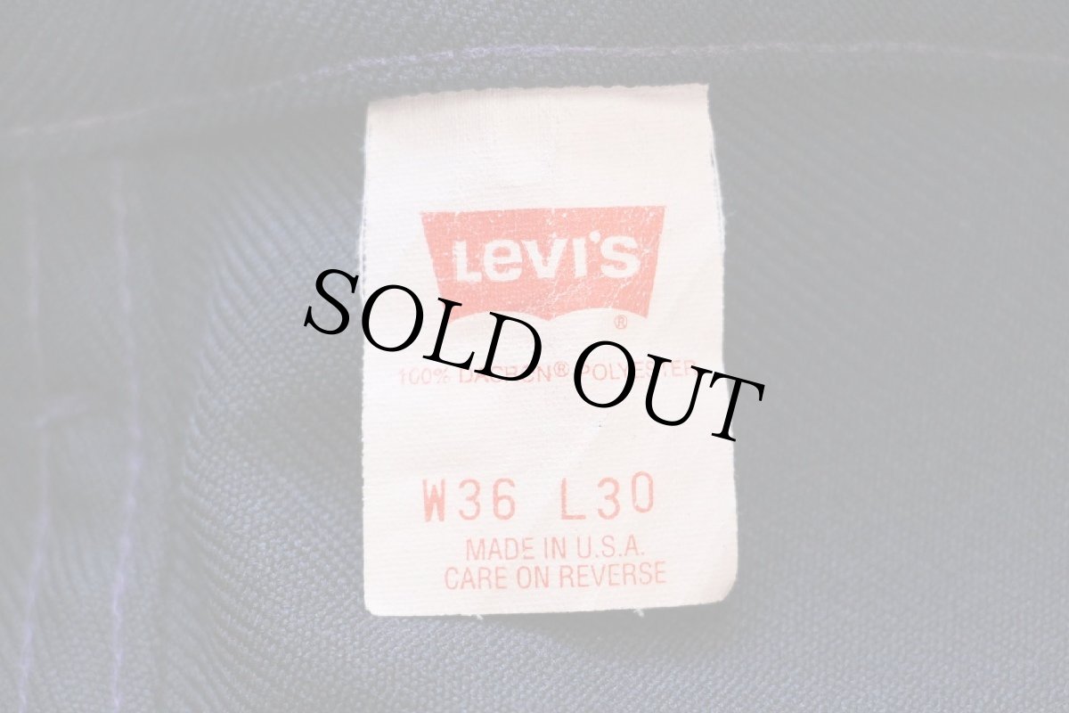 画像6: 90s USA製 Levi'sリーバイス 517 ポリエステルパンツ 紺 w36★81 スタプレ (6)