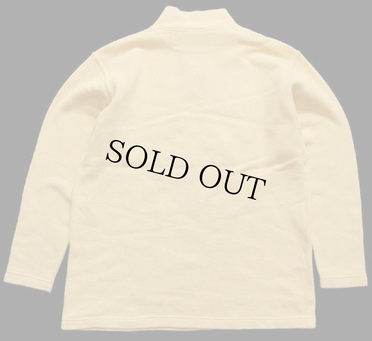 画像2: 90s イタリア製 Charlie Brown チャーリーブラウン 刺繍 モックネック ハーフジップ 鹿の子 スウェット 薄黄★スヌーピー (2)