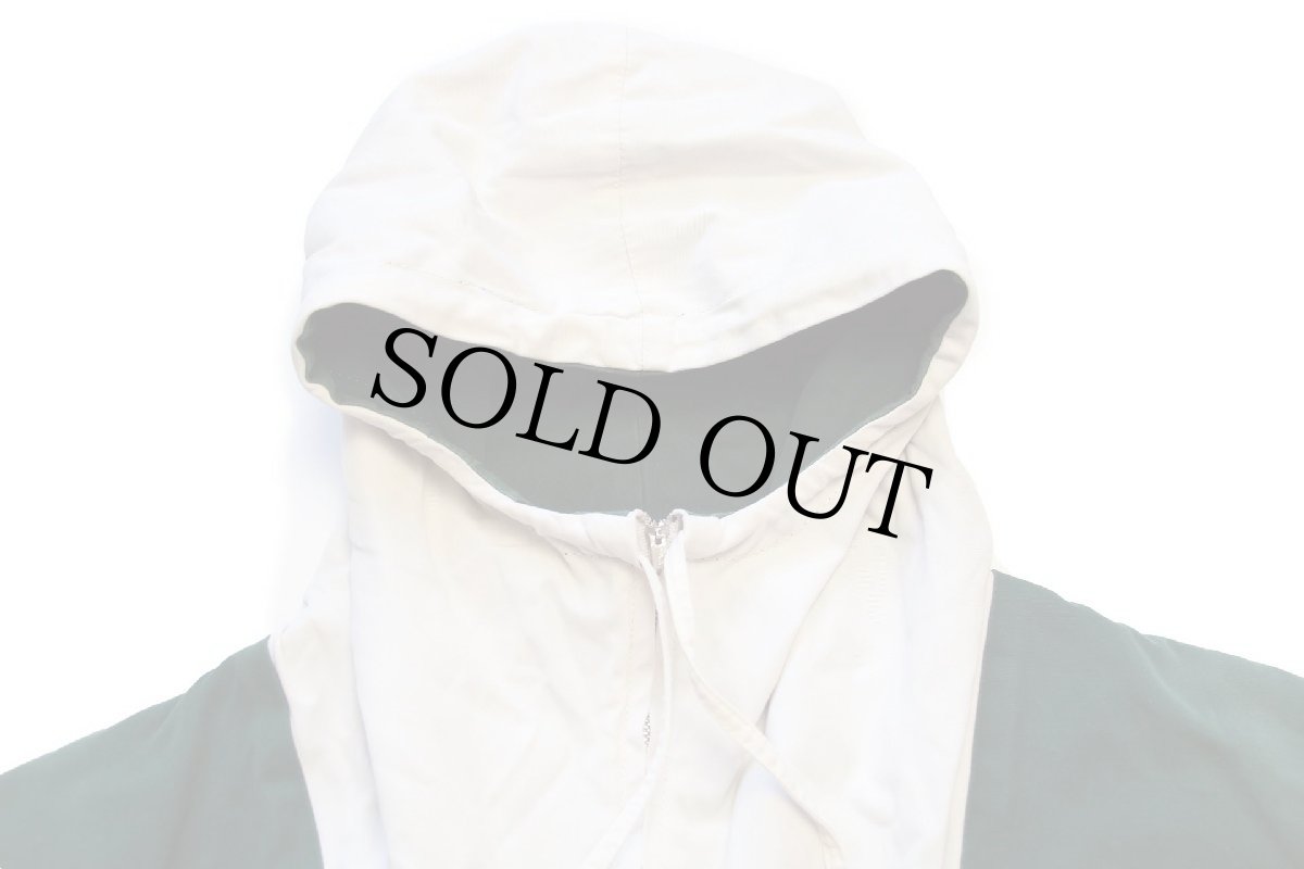 画像3: 90s J.CREW ツートン 切り替え コットン アノラックパーカー 緑×白 M (3)