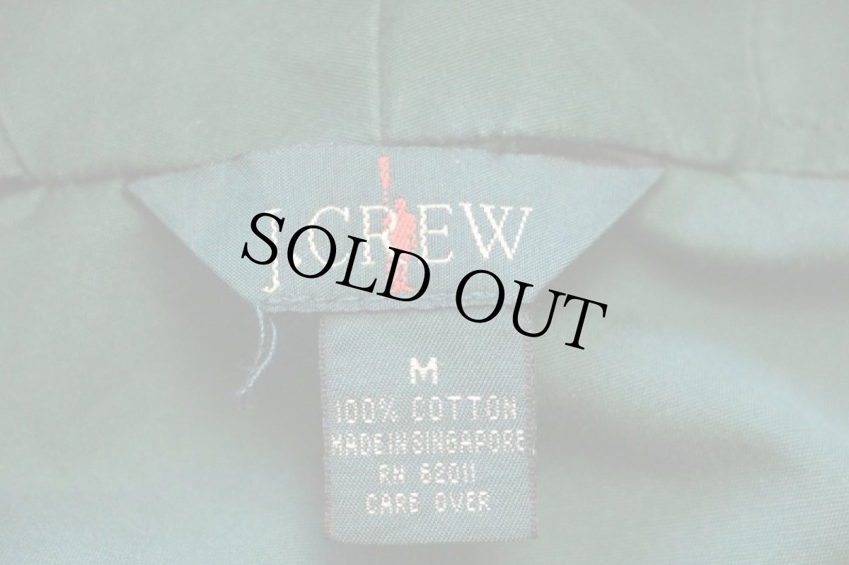 画像4: 90s J.CREW ツートン 切り替え コットン アノラックパーカー 緑×白 M (4)