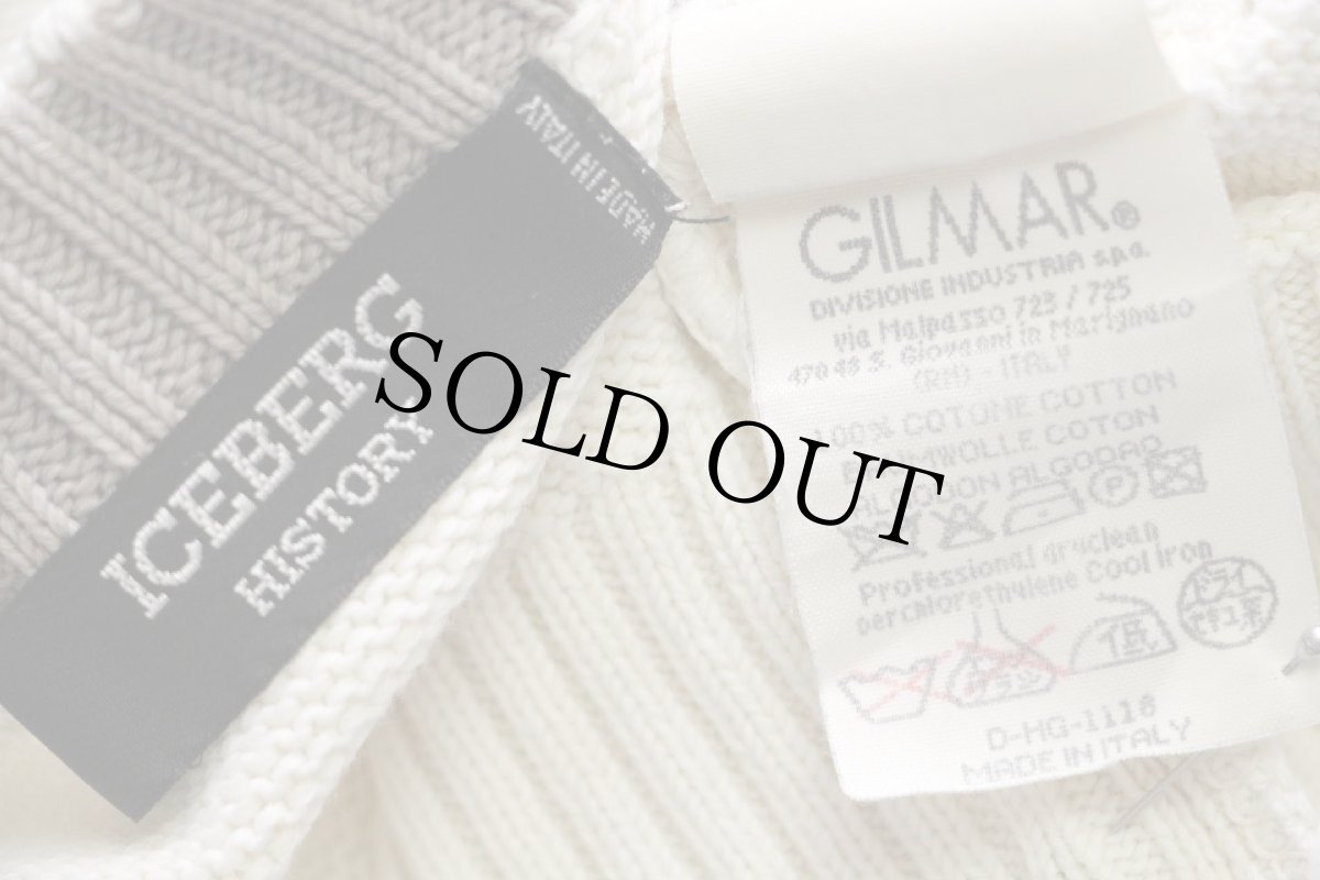 画像5: イタリア製 ICEBERG ライナス 刺繍 コットンニット セーター アイボリー M★スヌーピー (5)