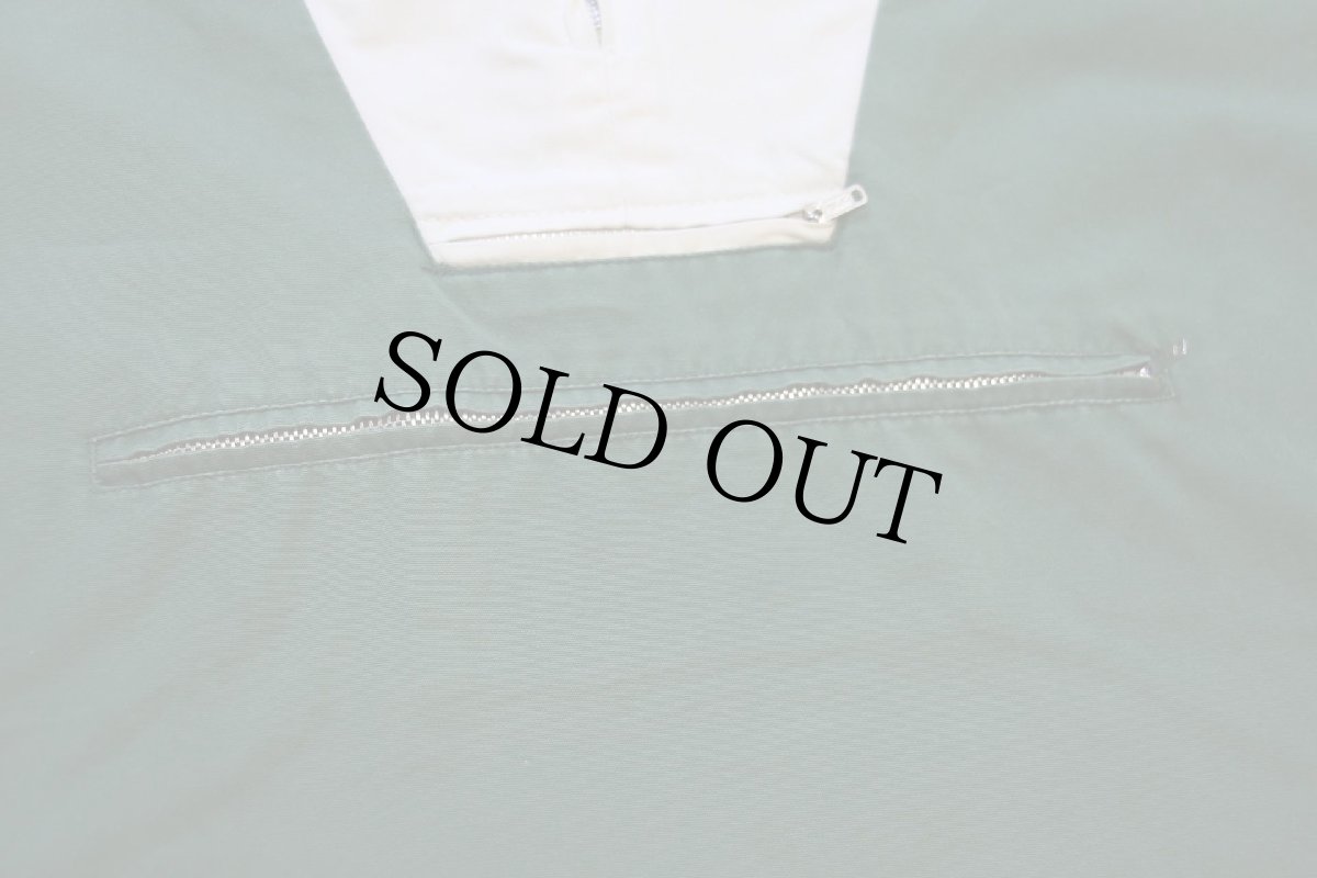 画像5: 90s J.CREW ツートン 切り替え コットン アノラックパーカー 緑×白 M (5)