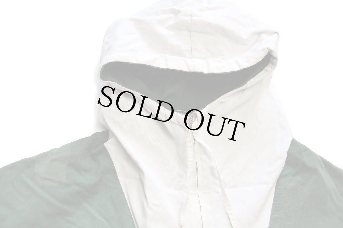 画像3: 90s J.CREW ツートン 切り替え コットン アノラックパーカー 緑×白 XL (3)