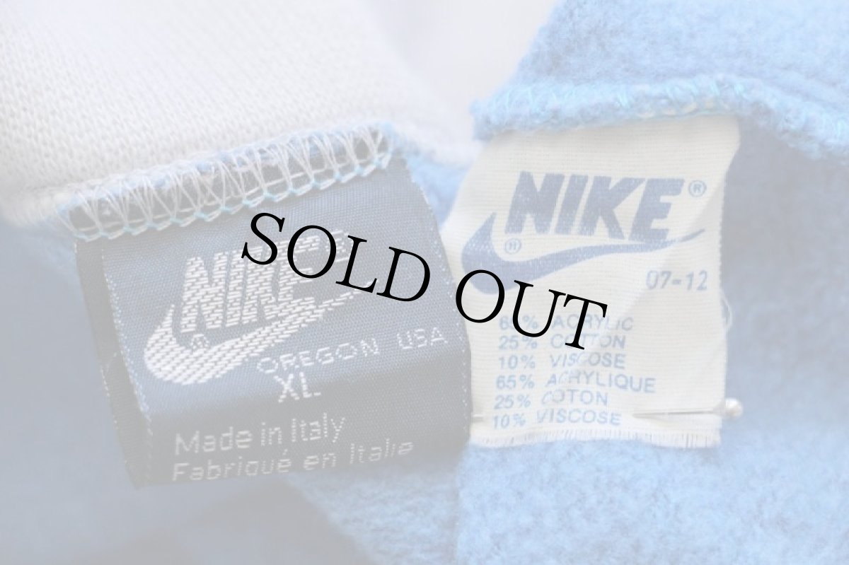 画像5: 80s イタリア製 NIKEナイキ OREGON STATE Baseball ツートン 襟付き スウェット 青×グレー XL (5)