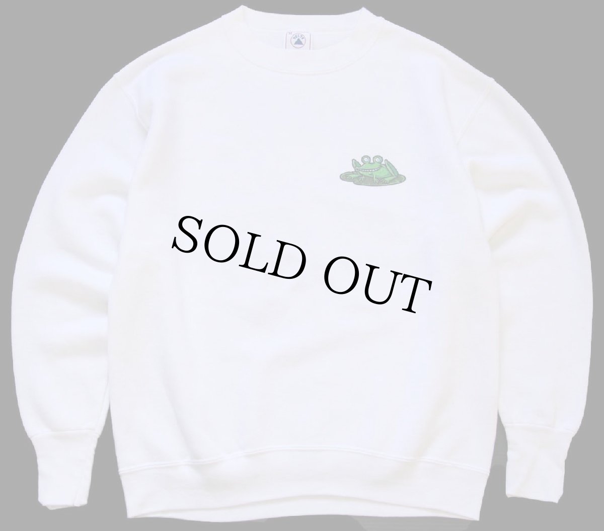 画像2: 90s USA製 Where are you goin' When you Croak? カエル イラスト 両面プリント スウェット 白 M (2)