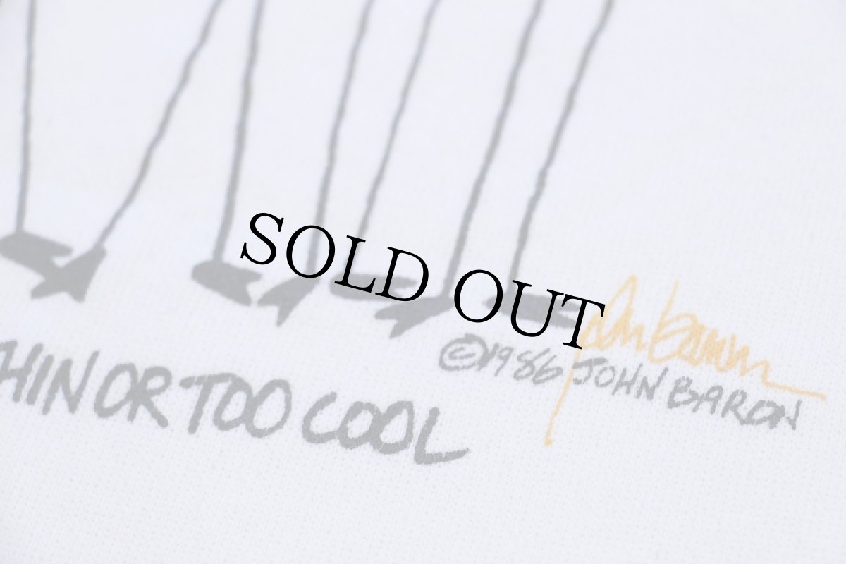 画像4: 80s USA製 Hanes YOU CAN NEVER BE TOO THIN OR TOO COOL ペリカン イラスト スウェット 白 XL (4)