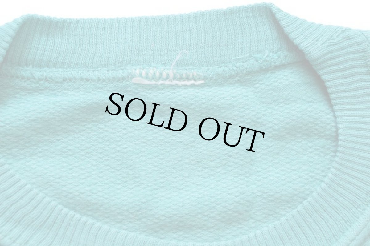 画像4: 80s SNOOPY&WOODSTOK スヌーピー ウッドストック ひび割れプリント スウェット エメラルドグリーン (4)