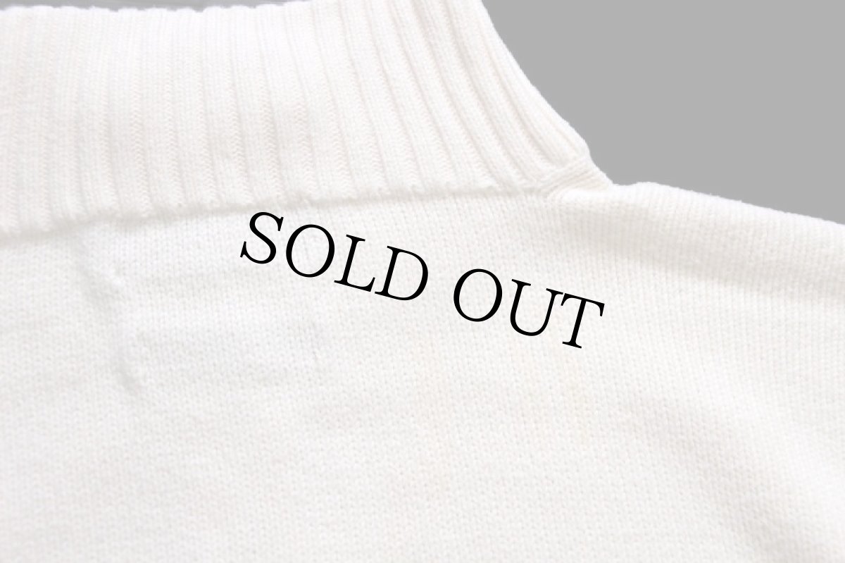 画像6: 00s ポロ ラルフローレン ワンポイント ハイネック ハーフジップ コットンニット セーター ナチュラル L (6)