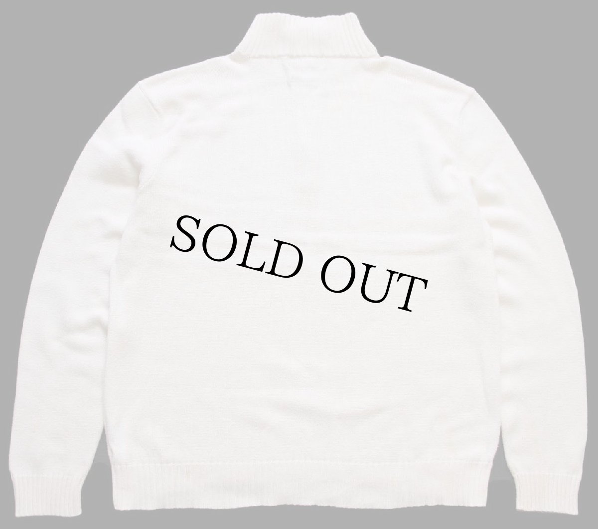 画像2: 00s ポロ ラルフローレン ワンポイント ハイネック ハーフジップ コットンニット セーター ナチュラル L (2)