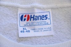 画像5: 80s USA製 Hanes YOU CAN NEVER BE TOO THIN OR TOO COOL ペリカン イラスト スウェット 白 XL (5)