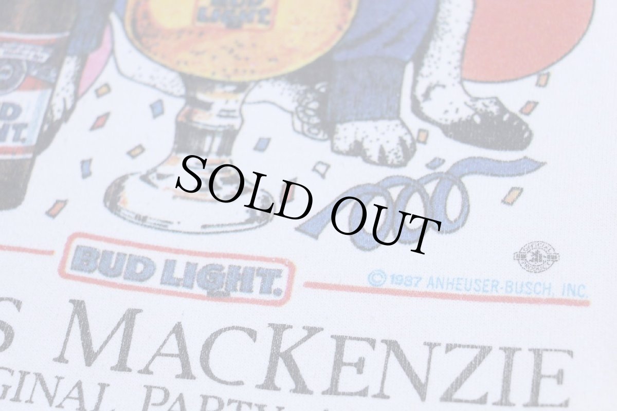 画像4: 80s USA製 BUD LIGHTバドライト SPUDS MACKENZIE スウェット 白 L★Budweiserバドワイザー (4)