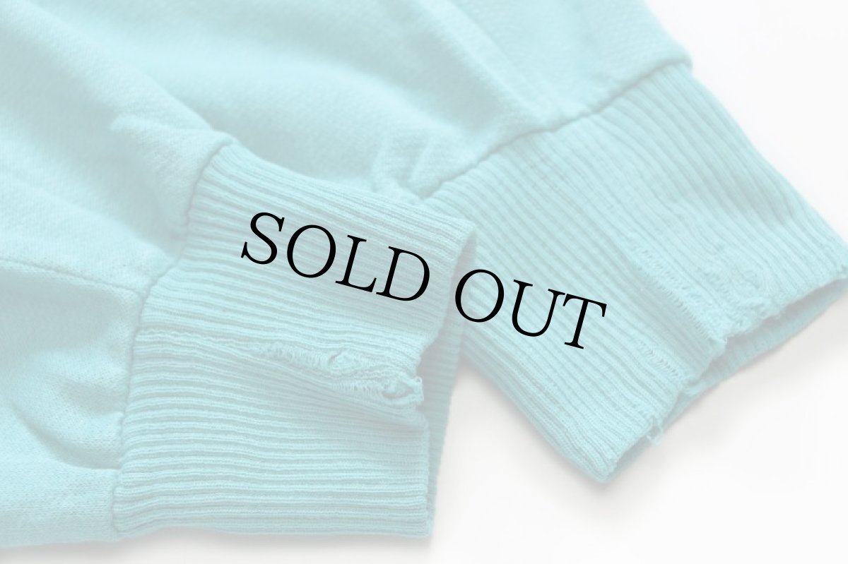 画像6: 80s SNOOPY&WOODSTOK スヌーピー ウッドストック ひび割れプリント スウェット エメラルドグリーン (6)